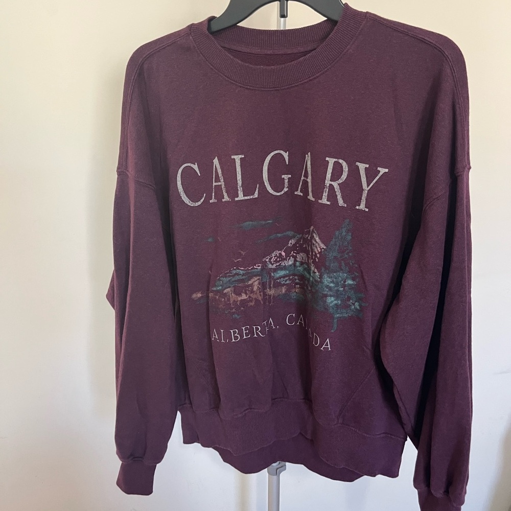 Arizona Jean Company Wine/Burgundy Crewneck Sweatshirt